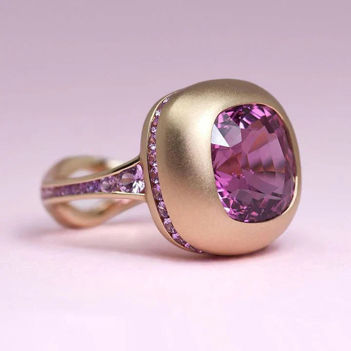 Vintage Rose Pink Gold Ring
